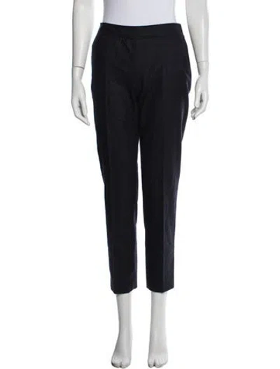 Pre-owned A.p.c. Wool Straight Leg Pants In Blue