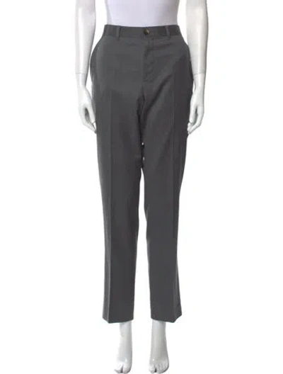 Pre-owned Apc Wool Straight Leg Pants In Gray