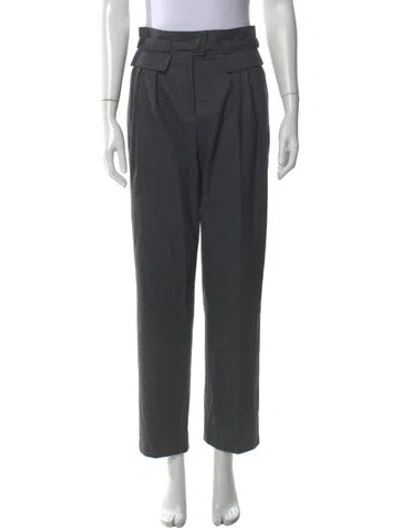 Pre-owned A.p.c. Wool Straight Leg Pants In Gray