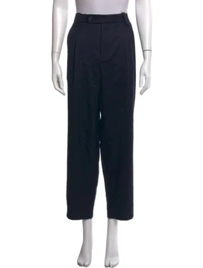 Pre-owned A.p.c. Wool Straight Leg Pants W/ Tags In Black