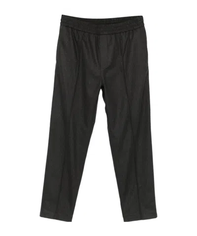 Apc Wool Straight-leg Trousers In Black