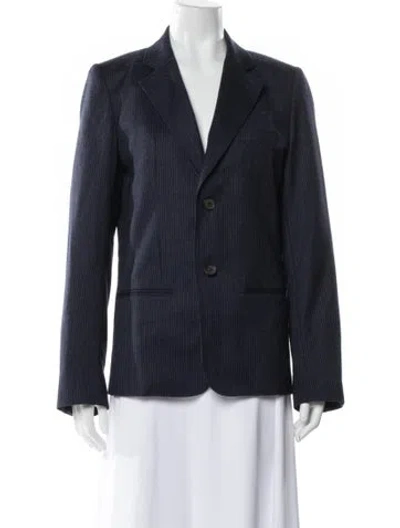 Pre-owned Apc Wool Striped Blazer In Blue