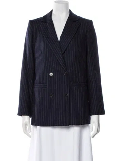 Pre-owned Apc Wool Striped Blazer In Blue