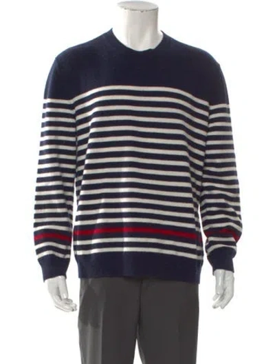 Pre-owned A.p.c. Wool Striped Pullover In Blue