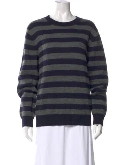 Pre-owned A.p.c. Wool Striped Sweater In Blue
