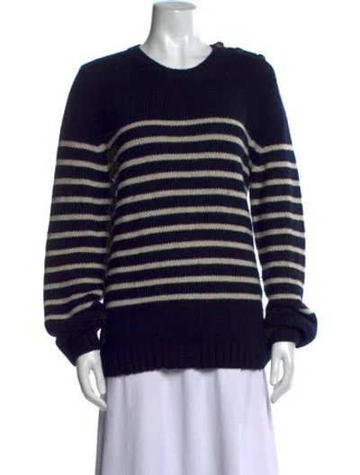 Pre-owned A.p.c. Wool Striped Sweater In Blue