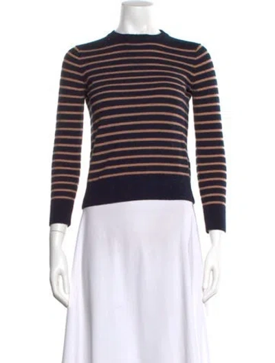 Pre-owned Apc Wool Striped Sweatshirt In Blue