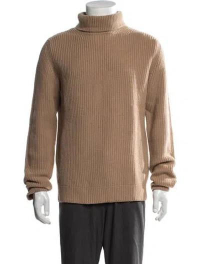 Pre-owned A.p.c. Wool Turtleneck Pullover In Brown