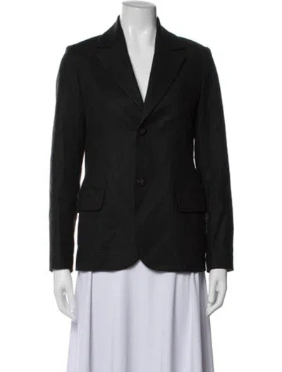 Pre-owned A.p.c. Wool Tweed Pattern Blazer In Black