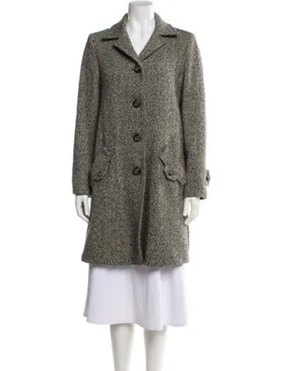 Pre-owned Apc Wool Tweed Pattern Coat In Gray