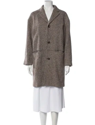 Pre-owned A.p.c. Wool Tweed Pattern Coat In Multi