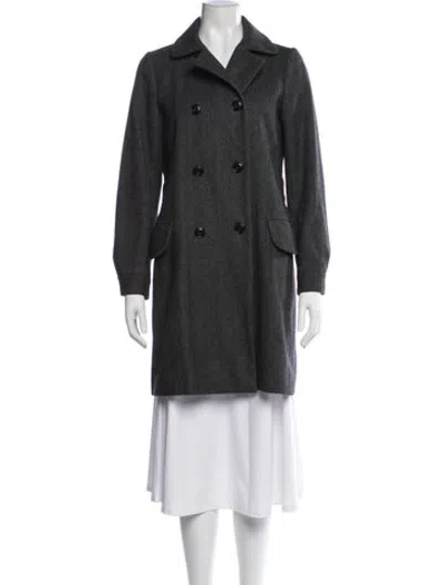 Pre-owned A.p.c. Wool Tweed Pattern Jacket In Grey