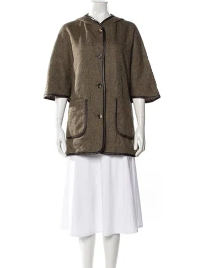 Pre-owned A.p.c. Wool Tweed Pattern Jacket In Neutral