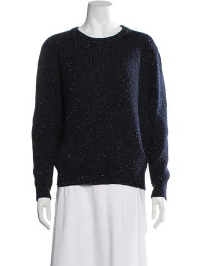 Pre-owned A.p.c. Wool Tweed Pattern Sweater In Blue/metallic