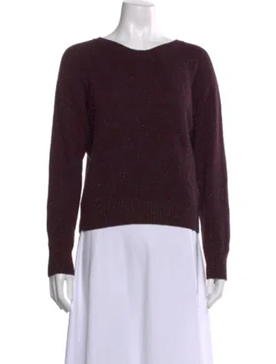 Pre-owned A.p.c. Wool Tweed Pattern Sweater In Burgundy