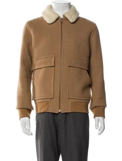 Pre-owned A.p.c. Wool Utility Jacket In Brown