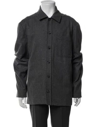 Pre-owned A.p.c. Wool Utility Jacket In Gray