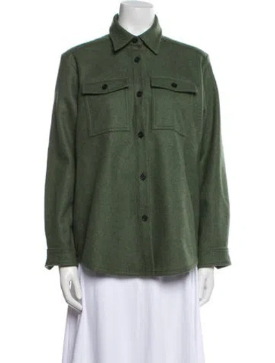 Pre-owned Apc Wool Utility Jacket In Green