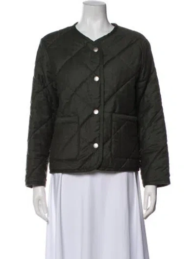 Pre-owned Apc Wool Utility Jacket In Green
