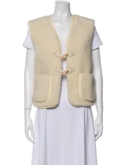Pre-owned A.p.c. Wool Vest In Neutral