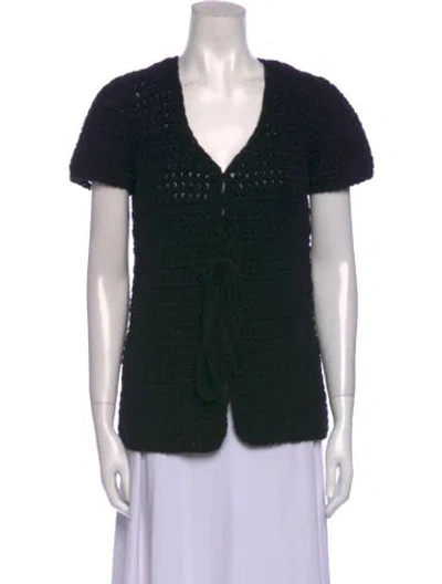 Pre-owned Apc Wool V-neck Sweater In Black