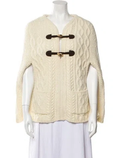 Pre-owned Apc Wool V-neck Sweater In White