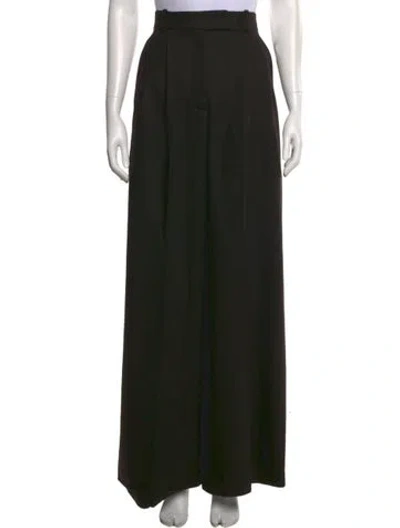 Pre-owned Apc Wool Wide Leg Pants In Black