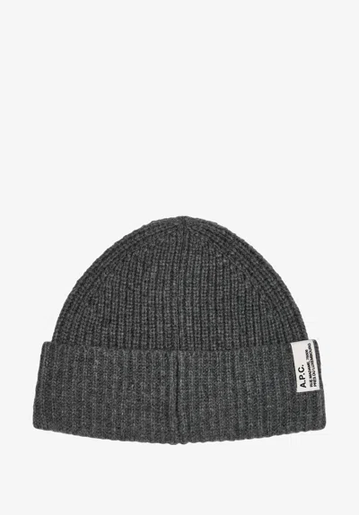 A.p.c. Wool-cashmere Beanie T1 Charcoal Grey