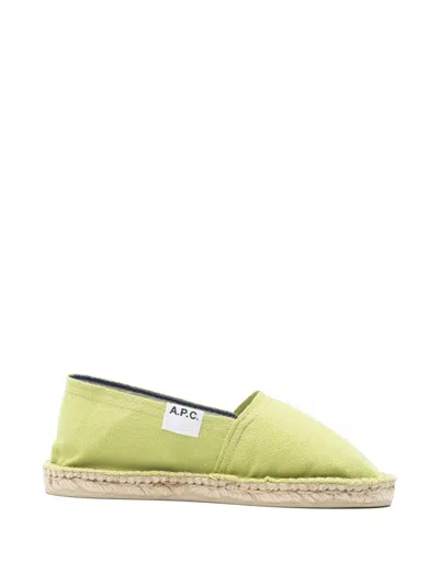 Apc Woven Espadrilles In Green