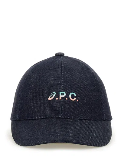 A.p.c. X Asics A. P.c. X Asics Baseball Hat With Logo In Blue