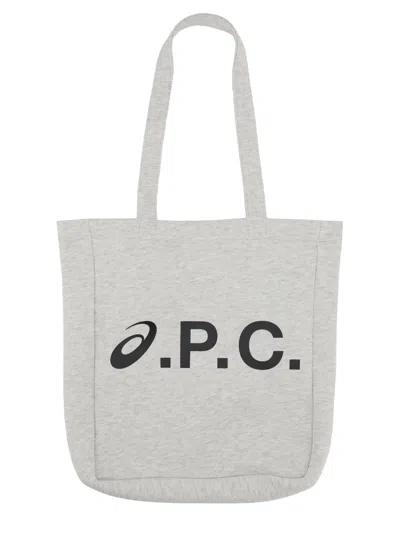 A.p.c. X Asics A. P.c. X Asics "lou" Tote Bag In Grey
