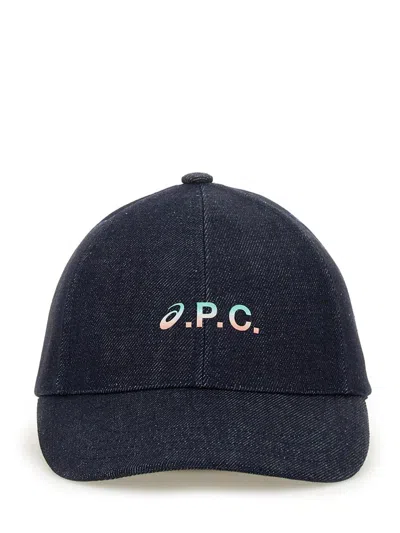 A.p.c. X Asics A. P.c. X Asics Baseball Hat With Logo In Blue