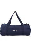 Apc Navy Asics Edition Gym Duffle Bag In Blue
