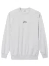 A.p.c. X Asics Grey Cotton Crewneck Sweatshirt With Logo Print