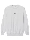 A.p.c. X Asics Grey Cotton Crewneck Sweatshirt With Logo Print In Gray