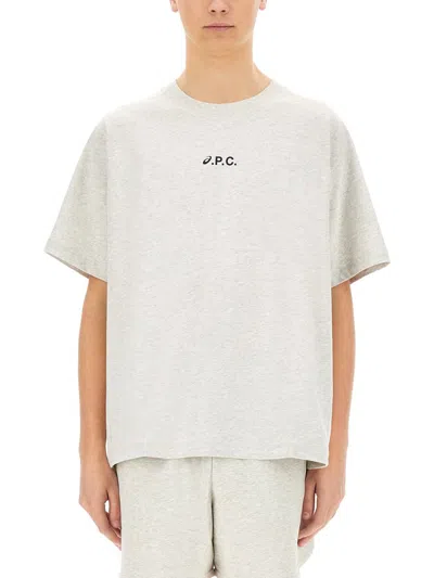 A.p.c. X Asics A. P.c. X Asics T-shirt "wind" In Grey