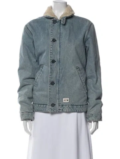 Pre-owned A.p.c. X Carhartt Wip Denim Jacket In Blue
