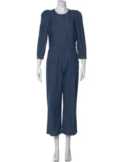 Pre-owned A.p.c. X Goop Crew Neck Jumpsuit In Blue