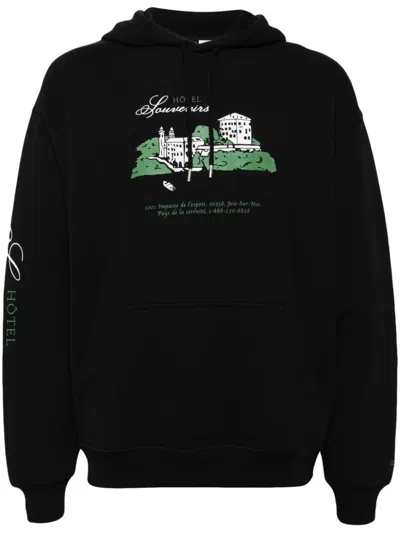 Apc Black Jjjjound Edition 'hôtel Souvenirs' Hoodie In Lzz Black