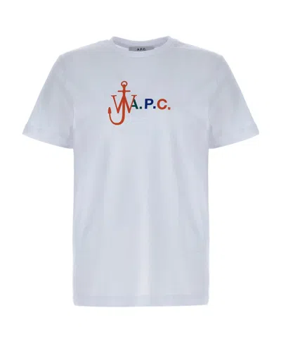 Apc X Jw Anderson Logo-print T-shirt In White