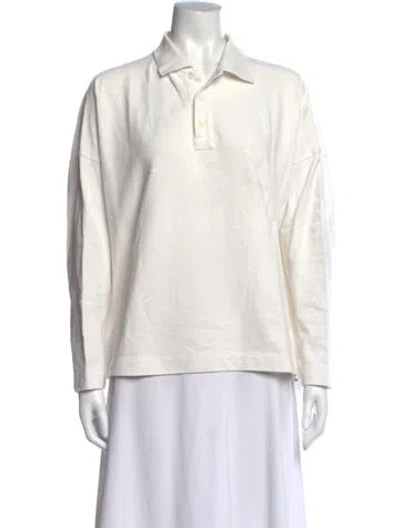 Pre-owned A.p.c. X Jw Anderson Long Sleeve Polo In White