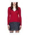 Apc Red Katie Holmes Edition Camille Sweater In Red