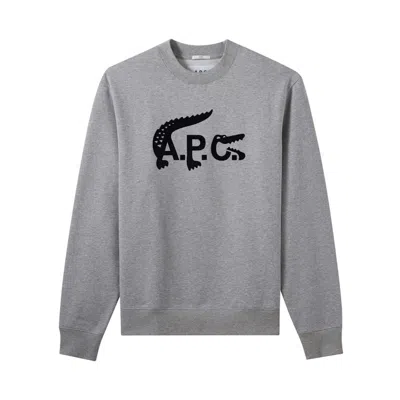 Pre-owned Apc X Lacoste Sweatshirt In Heather Gray