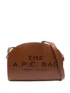 Apc A.p.c. Women Brown Leather A.p.c. X Marc Jacobs Demi Lune Crossbody Bag In Brown
