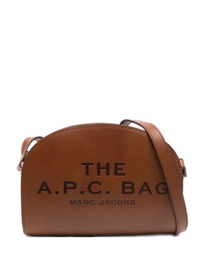 A.p.c. Women Brown Leather  X Marc Jacobs Demi Lune Crossbody Bag