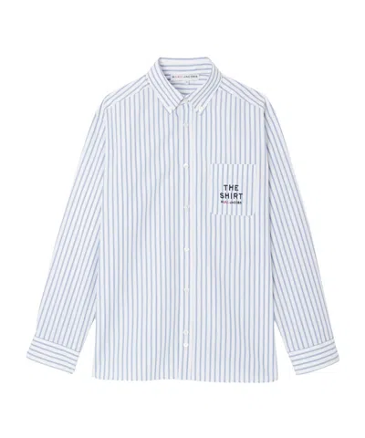 APC A.P.C. X MARC JACOBS PINSTRIPED STRAIGHT-HEM SHIRT