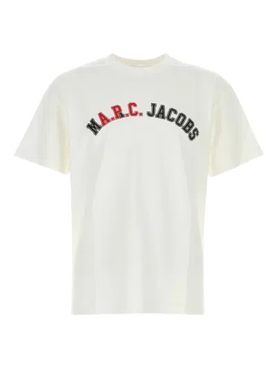 Apc Marc Jacobs Logo-print Cotton-jersey T-shirt In White
