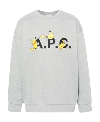 Apc X Pokémon Logo-print Cotton Sweatshirt In White