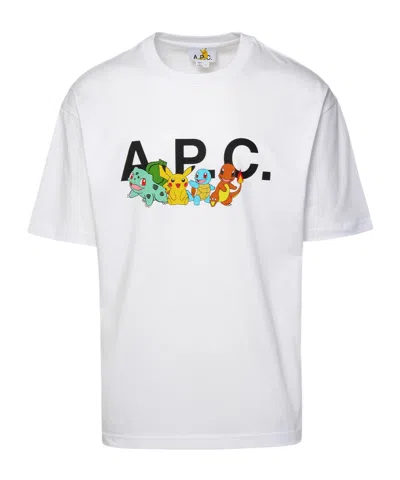 Apc X Pokémon Logo-print Cotton T-shirt In White