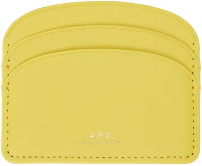 Apc Yellow Demi-lune Card Holder In Dai Sunshine